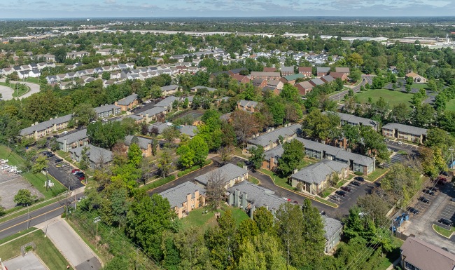 Aerial view of Stoney Brooke Apartments