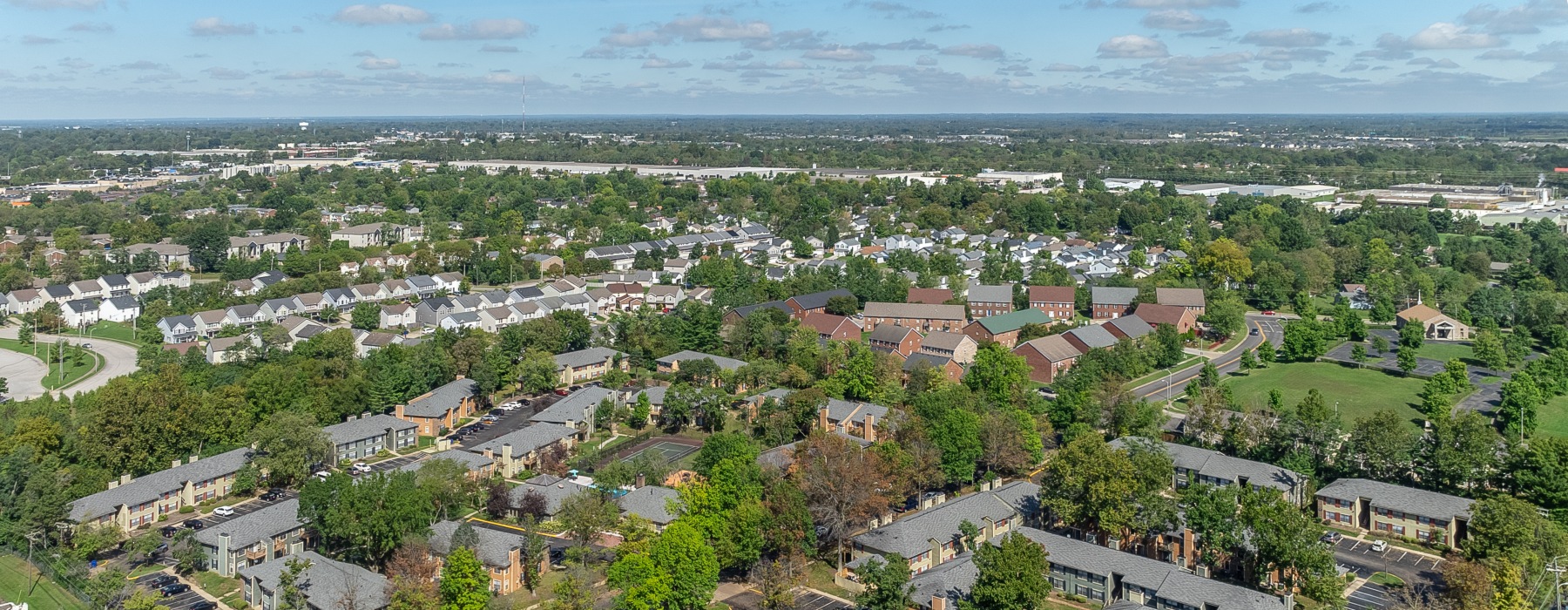 Aerial view of Stoney Brooke Apartments